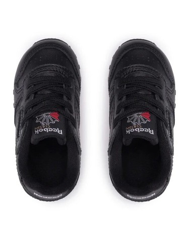 Reebok Classic Leather Infant's Size 5 Running Shoe Black Athletic Sneaker #2094 - Picture 7 of 10