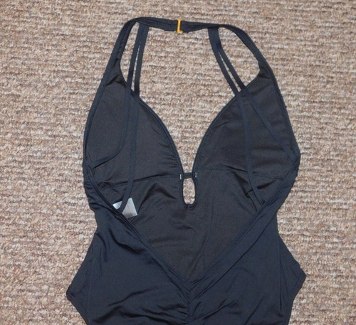 Vince Camuto Damen Gr. 14 Ausschnitt Cut-Out Badeanzug Schwarz Einteiler Schlankmacher - Bild 8 von 13