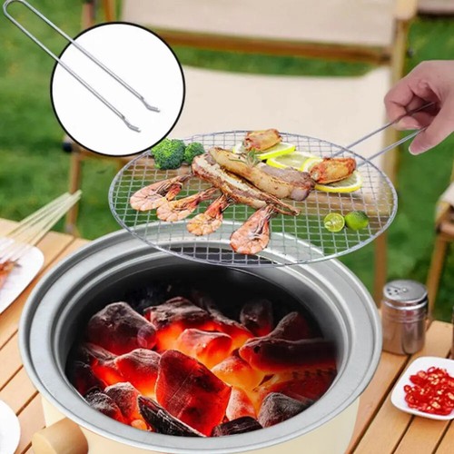 BBQ Charcoal Grill with Grill Net Compact Tabletop BBQ Grill for Camping Picnic - Picture 12 of 19