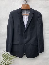 Baumler Evolution Wool Blazer Jacket Men's 42L Black 100% Pure New Wool Designer