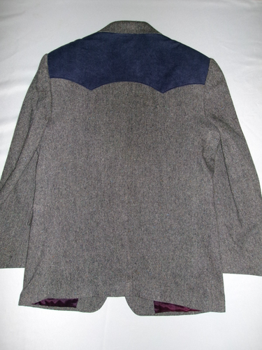 Vintage Men's 1970's Pagano West Tailored Apparel Western Grey Suit Jacket 42 R - Picture 9 of 17