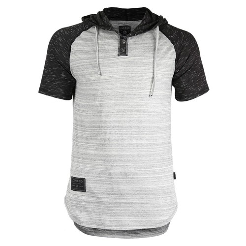 ZIMEGO Herren Henley mit Kapuze Kurzarm | Activewear, Freizeit Athleisure - Bild 13 von 55