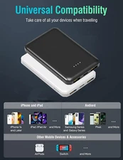 MINI Power Bank 5000mAh Portable Charger for Phone Dual USB Ouput Battery Pack