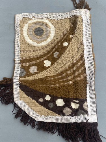 Vintage Scandinavian Swedish Wool Rya Weaving Rug Wall decor 78x48cm - Picture 7 of 9