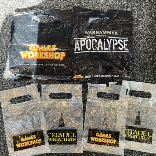 Warhammer Citadel Miniatures Classic Late 90s & 00s  Carrier Bags Bundle X 6