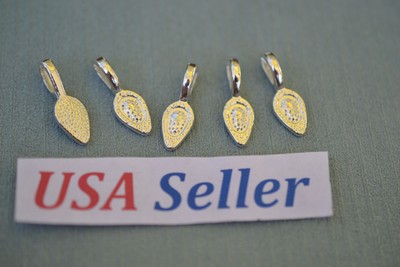 Aanraku Knock-Off 150 Silver Plated Glue On Earring Bails USA Fast! LEAD Free