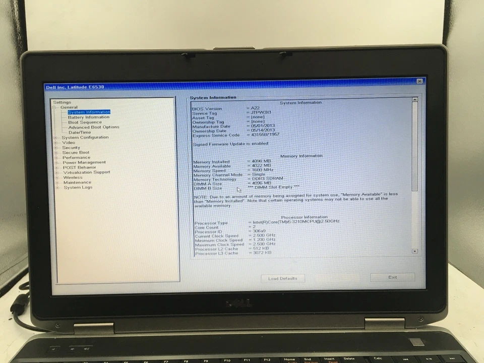 DELL LATITUDE E6530 - BOOTS TO BIOS - LOT OF 2 - INTEL I5/I7 - 8/4GB RAM - BB - Image 2 of 4
