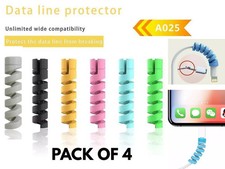 4Pcs Spiral Cable Protector Charging Cable Wire Organizer For Phone Data Line