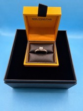 Goldsmiths 18ct White Gold Princess Cut Diamond Solitaire Ring 0.40ct N GLI
