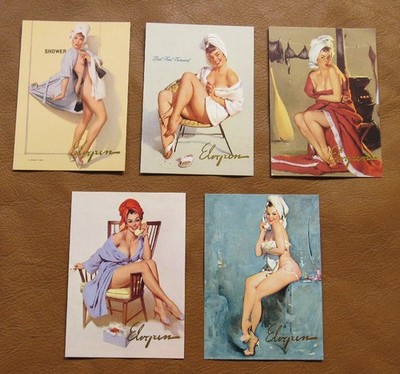 5 Card Elvgren Bathing Beauties Chase Set B1 B2 B3 B4 B5