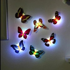 “5PCS LED Butterfly Night Lights – Colorful Stick-On Wall Decor”