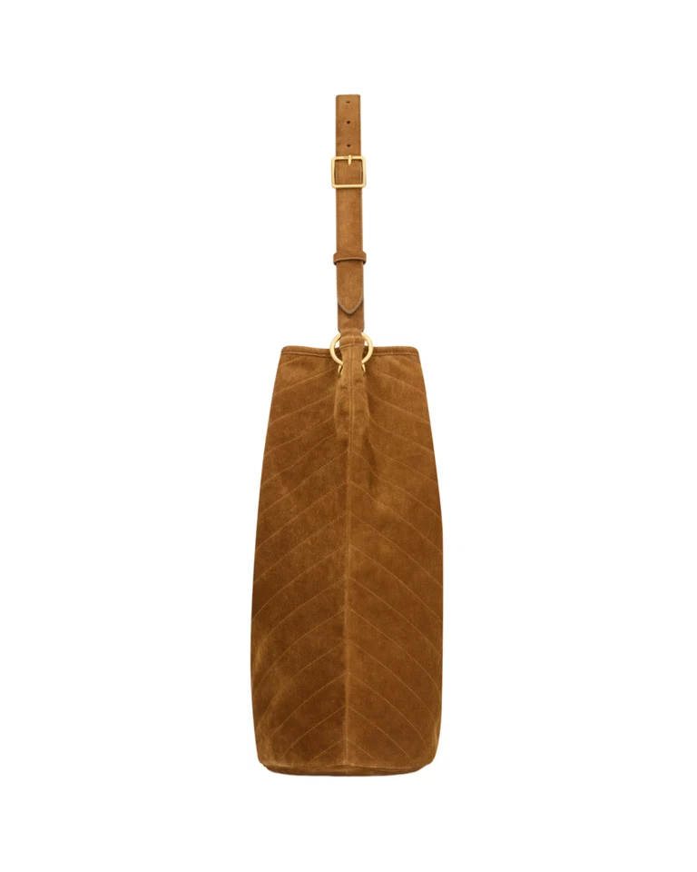 SAINT LAURENT Niki $3500 Caramel Cognac Suede Bucket Bag New & Authentic - Image 3 of 4