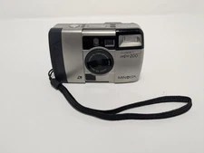 Minolta Vectis 200 IX-Date Silver Point & Shoot APS Film Camera - Tested & Works