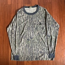VTG Spartan Realtree Camo Long Sleeve Shirt USA Made XXL Single Stitch Pocket