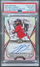 2025 TOPPS TIER ONE TALENT AUTOGRAPHS MICHAEL HARRIS II  PSA 8 AUTO 8 10/10