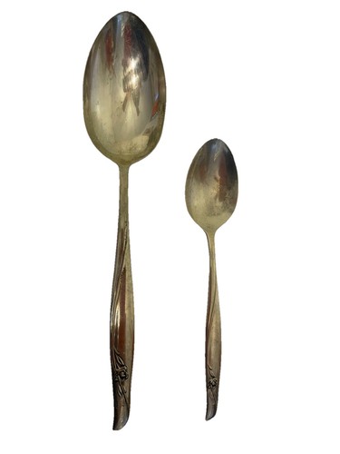 GORHAM Sterling “Sea Rose” Flatware-No Monogram, Spoons 8 9/16” & 6” - Picture 2 of 14