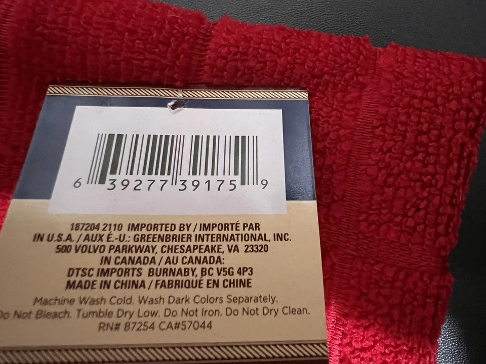 Home Collection Kitchen 9 Pieces Towels Pot Mitts Set Red Cooking Baking NEW - Image 3 of 4