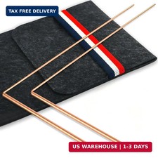 99.9 Copper Dowsing Rods 2-Pack Divining Rods with Bag for Water Gold Detect