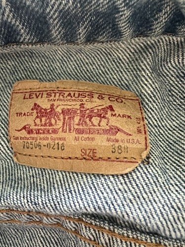 Vintage LEVIS Jeansjacke 90er 70506-0216 Blau Herren Größe 38R Trucker Hergestellt in den USA - Bild 2 von 13