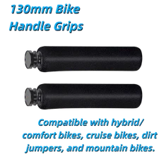 130mm Bike Handle Grips For MTB,Beach Cruiser,Scooter,Hybrid/Comfort Bike 7/8"