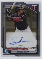 2024 Bowman Chrome Prospect Refractor 344/499 Carlos Silva #CPA-CSI Auto 0t07