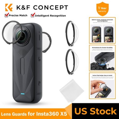 K&F CONCEPT Premium Lens Guards Tempered Lens Protector Cover for Insta360 X5