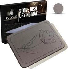 Stone Dish Drying Mat Diatomaceous Earth Fast-Absorbing Non-Slip