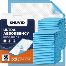 50 Pack Super Absorbent Disposable Bed Pads for Adult 30" X 36" - Ultra Thick