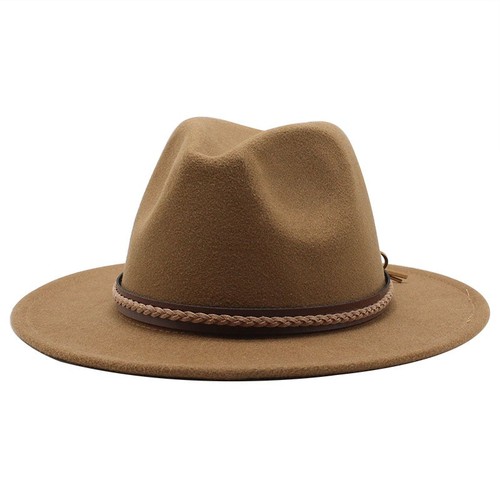 Vintage Formal Hat Men Women Wide Brim Jazz Cap Party Prom Wool Hat Adult - Picture 34 of 36