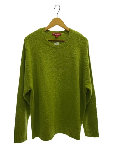 Pull Supreme Knit 23awPilled XL laine vert uni occasion