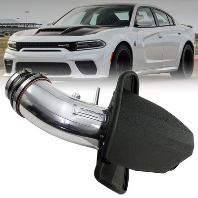 HPS Polish Shortram Air Intake+Heat Shield For 19-23 Charger SRT Hellcat 6.2L V8