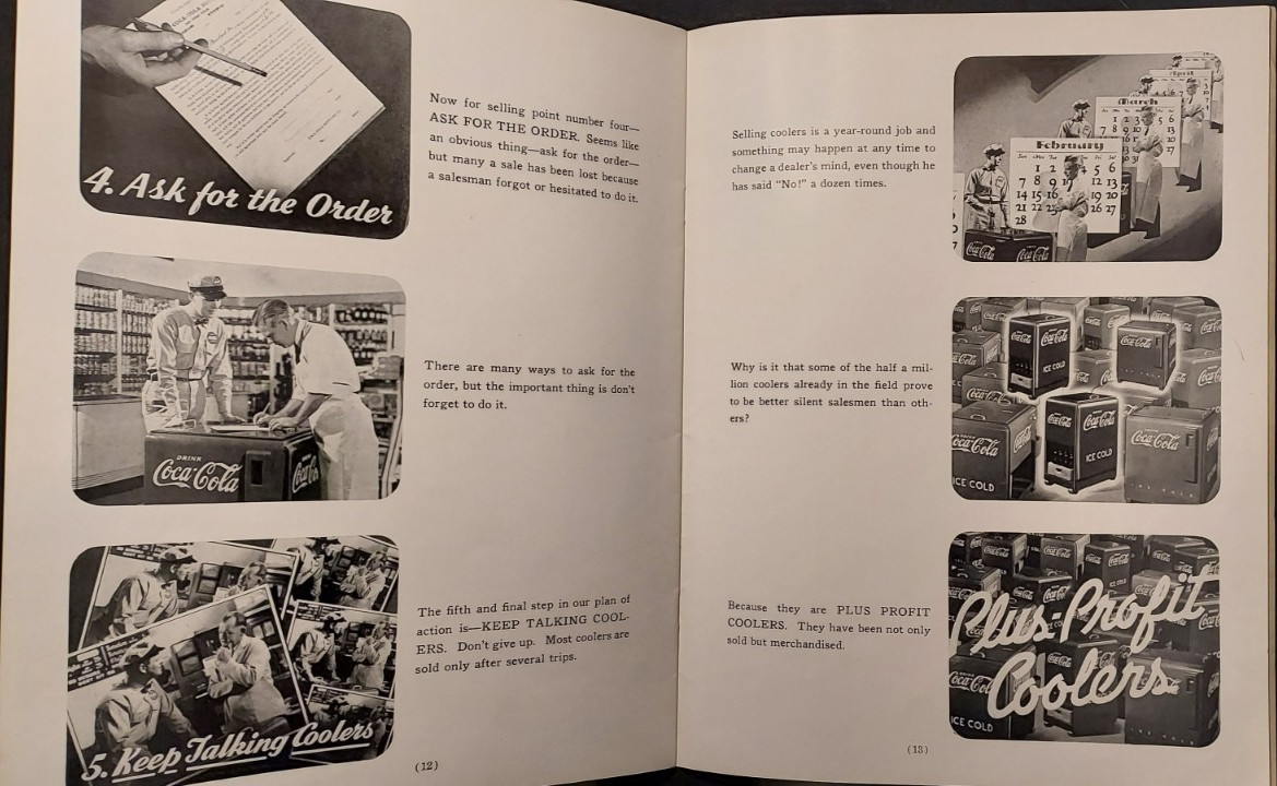 1940 Advertising Salesman Book Coca-Cola Bottling Co Retail Store Coke Coolers