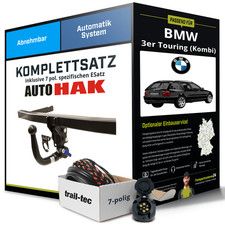 Für BMW 3er Touring (Kombi) Typ E46 Anhängerkupplung abnehmbar +eSatz 7pol 99-05