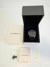 Emporio Armani AR11349 Chronograph Herrenuhr Schwarz Römische Ziffern