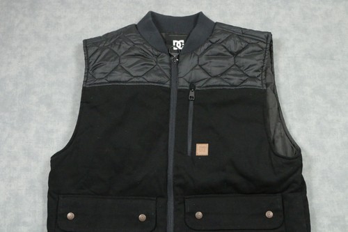 DC Snowboarding Vest Mens Large Black Ride Built Series Quilted Workwear Jacket - Picture 2 of 12