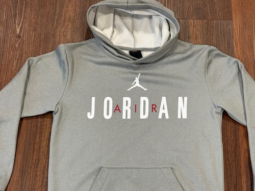 Air Jordan Hoodie Gray Youth Size L Dri Fit - Picture 2 of 15