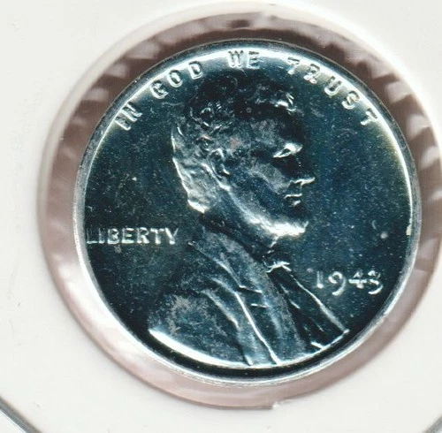 1943 WWII Lincoln Wheat Steel Penny Collectible US Collection Very Good War Coin