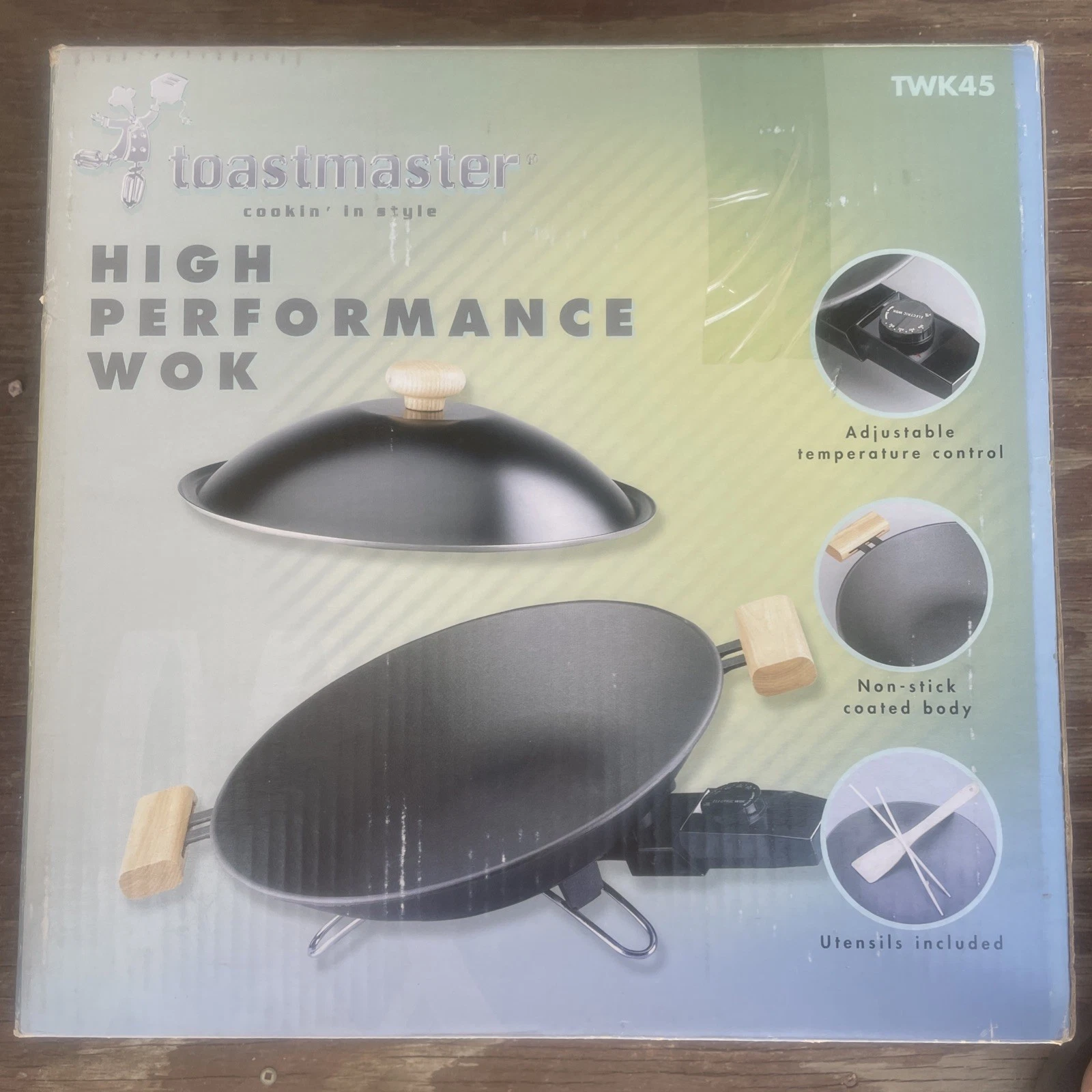 Toastmaster High Performance Electric Wok Pan Non Stick Model TWK45 W/ Box
