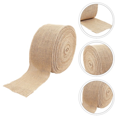 Winter Wedding Ribbon Halloween Wired Wide for Crafts Natural Jute Fabric - Bild 4 von 12
