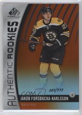 2017 SP Game Used Authentic Rookies Orange Rainbow Jakob Forsbacka-Karlsson 2a8