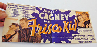 1935 PETALUMA CA. Rex Theater Folder Movie Ad JAMES CAGNEY FRISCO KID # 3