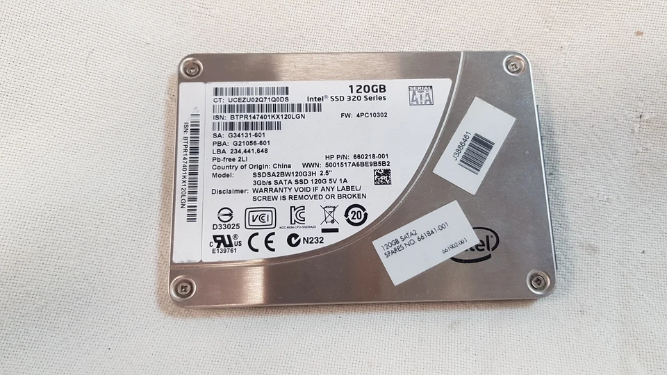 Intel ssdsa2bw120g3h 120GB 2.5" SATA SSD Drive - Image 2 of 4
