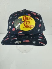 Bass Pro Shops Adjustable American Flag Hat/Cap - OSFA - FREE SHIPPING