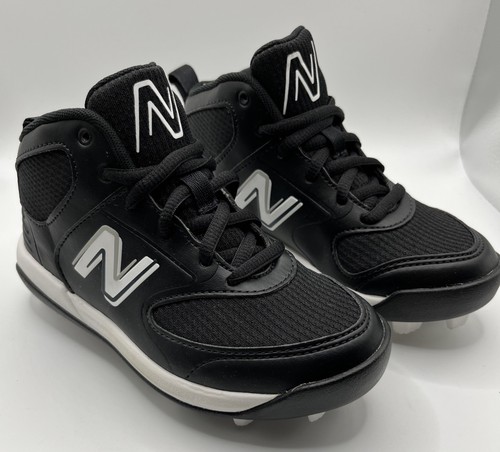 Kids New Balance Boys' 3000 V6 Rubber Molded Baseball Cleat Mid Black- Size 12M