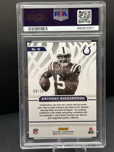 2023 Panini Illusions - Amazing Anthony Richardson #16 Gold /25 (RC) - Picture 2 of 3