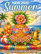 New 2026 Summer Adult Coloring Book: Relax, E...