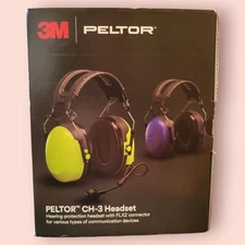 3M Peltor CH-3 Headset HT62P3E-112 Listen Only Hearing Protector Hard Hat 