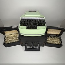 Vintage Stenograph Standard Model Shorthand Machine w/ Case & TYPIT Type Slugs