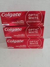 4Colgate Optic White Stain Fighter Whitening Toothpaste Clean Mint 4.2oz EXP6/27
