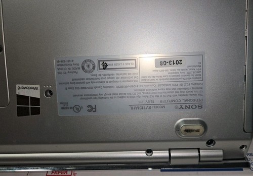SONY SVT151A11L 15.6 TÁCTIL INTEL i7 3RD G 2.00GHZ, 1TB HDD 8 GB RAM! ¡Leer! - Imagen 8 de 9